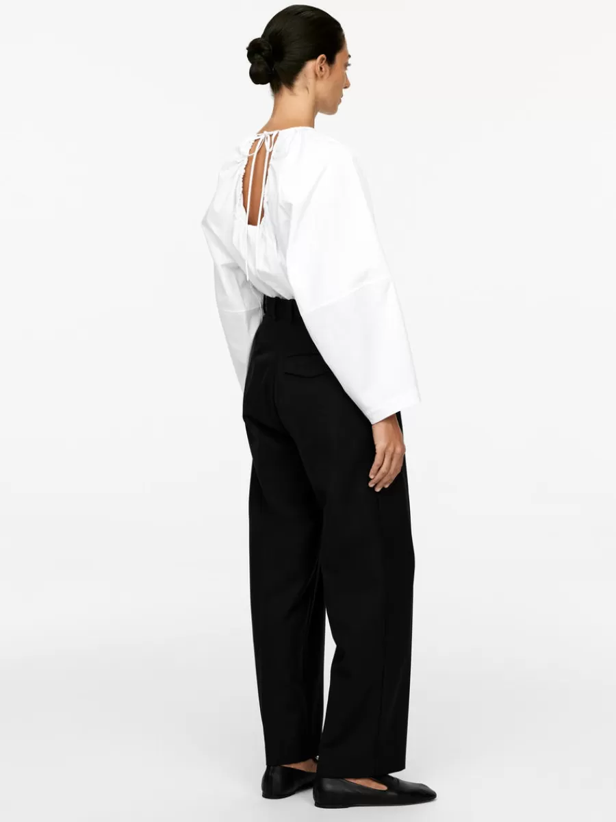 Pantalons-ARKET Pantalon plissé taille haute Noir