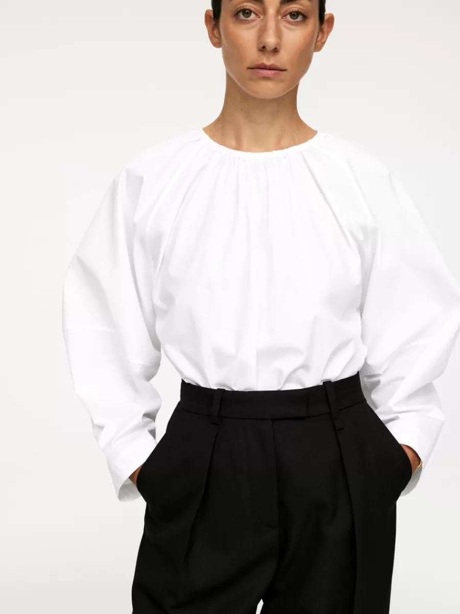 Pantalons-ARKET Pantalon plissé taille haute Noir