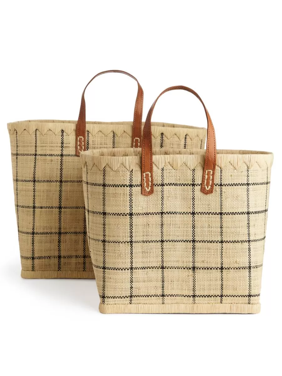 Maillots De Bain-ARKET Petit panier en raphia A World of Craft Beige / Noir
