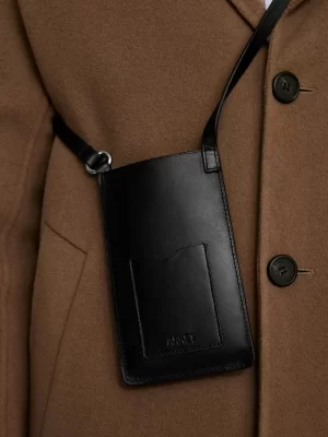 Sacs-ARKET Pochette en cuir pour téléphone Noir