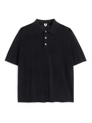 Polos | Maille-ARKET Polo en maille pointelle Bleu foncé
