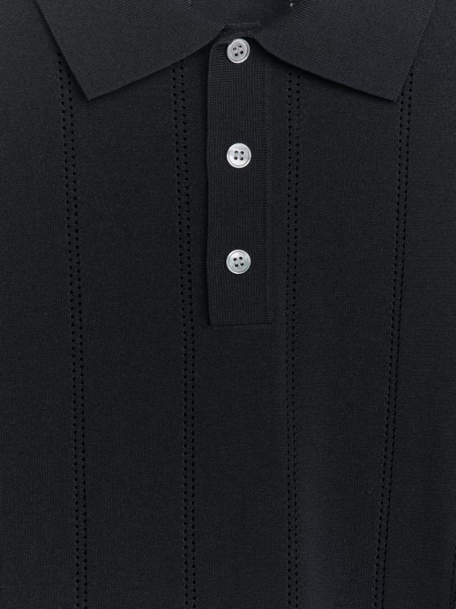 Polos | Maille-ARKET Polo en maille pointelle Bleu foncé
