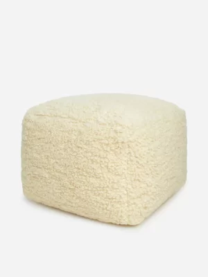 Tous Les Textiles | Housses De Coussin-ARKET Pouf en coton et laine Beige clair