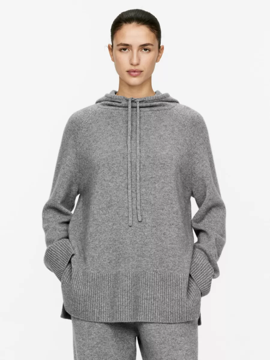 Vêtements De Sport | Mailles Et Cardigans-ARKET Pull à capuche en cachemire et laine gris