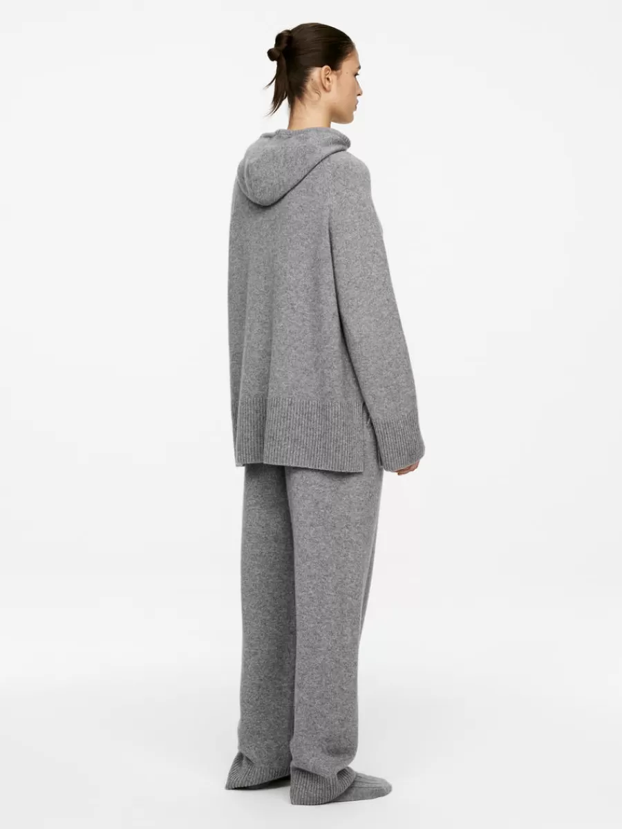 Vêtements De Sport | Mailles Et Cardigans-ARKET Pull à capuche en cachemire et laine gris