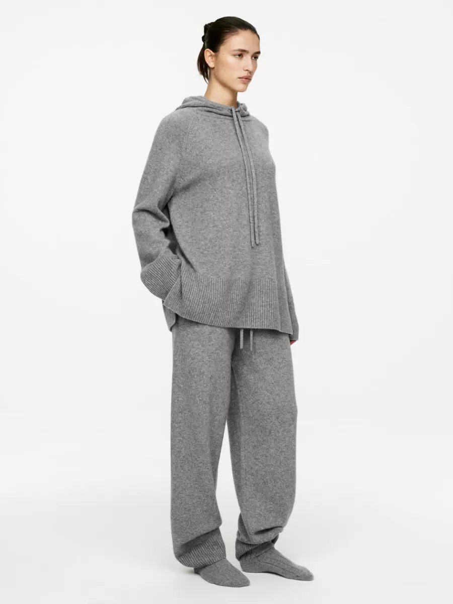 Vêtements De Sport | Mailles Et Cardigans-ARKET Pull à capuche en cachemire et laine gris