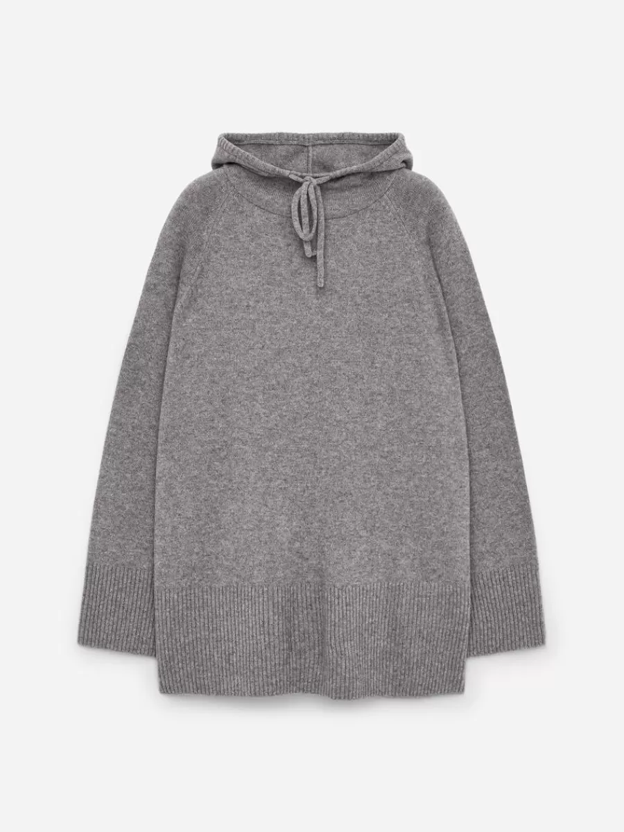 Vêtements De Sport | Mailles Et Cardigans-ARKET Pull à capuche en cachemire et laine gris