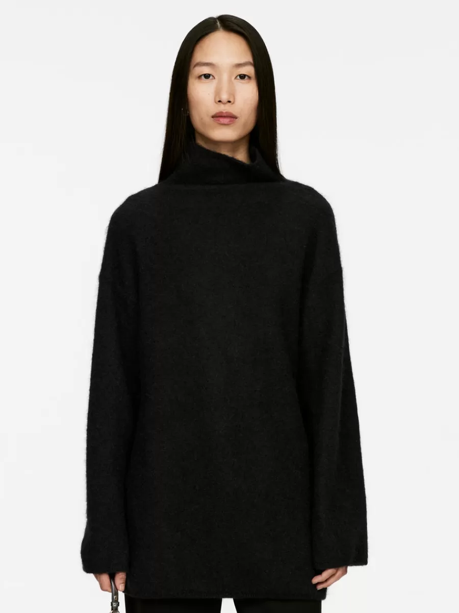 Mailles Et Cardigans-ARKET Pull col cheminée en mélange de laine et d'alpaga Noir