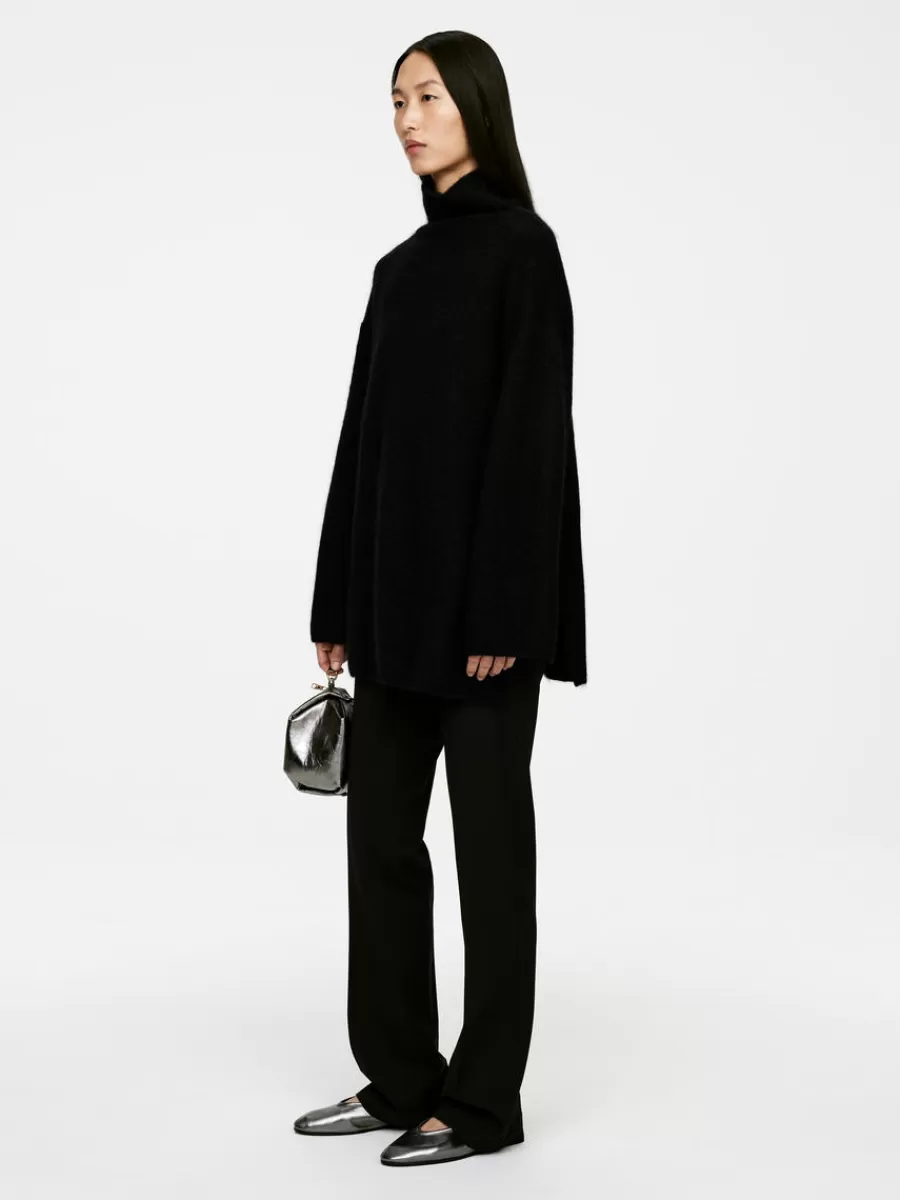 Mailles Et Cardigans-ARKET Pull col cheminée en mélange de laine et d'alpaga Noir