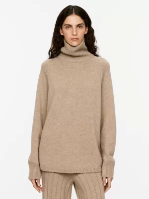Tenues Décontractées | Mailles Et Cardigans-ARKET Pull col roulé en laine et cachemire Beige