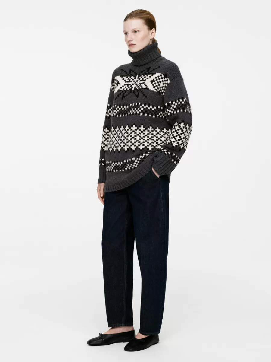 Mailles Et Cardigans-ARKET Pull en jacquard de laine et d'alpaga gris