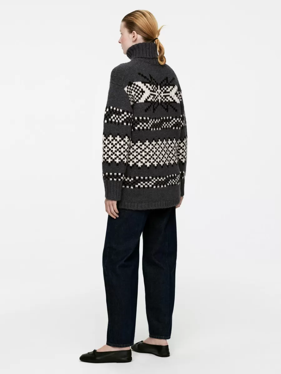 Mailles Et Cardigans-ARKET Pull en jacquard de laine et d'alpaga gris
