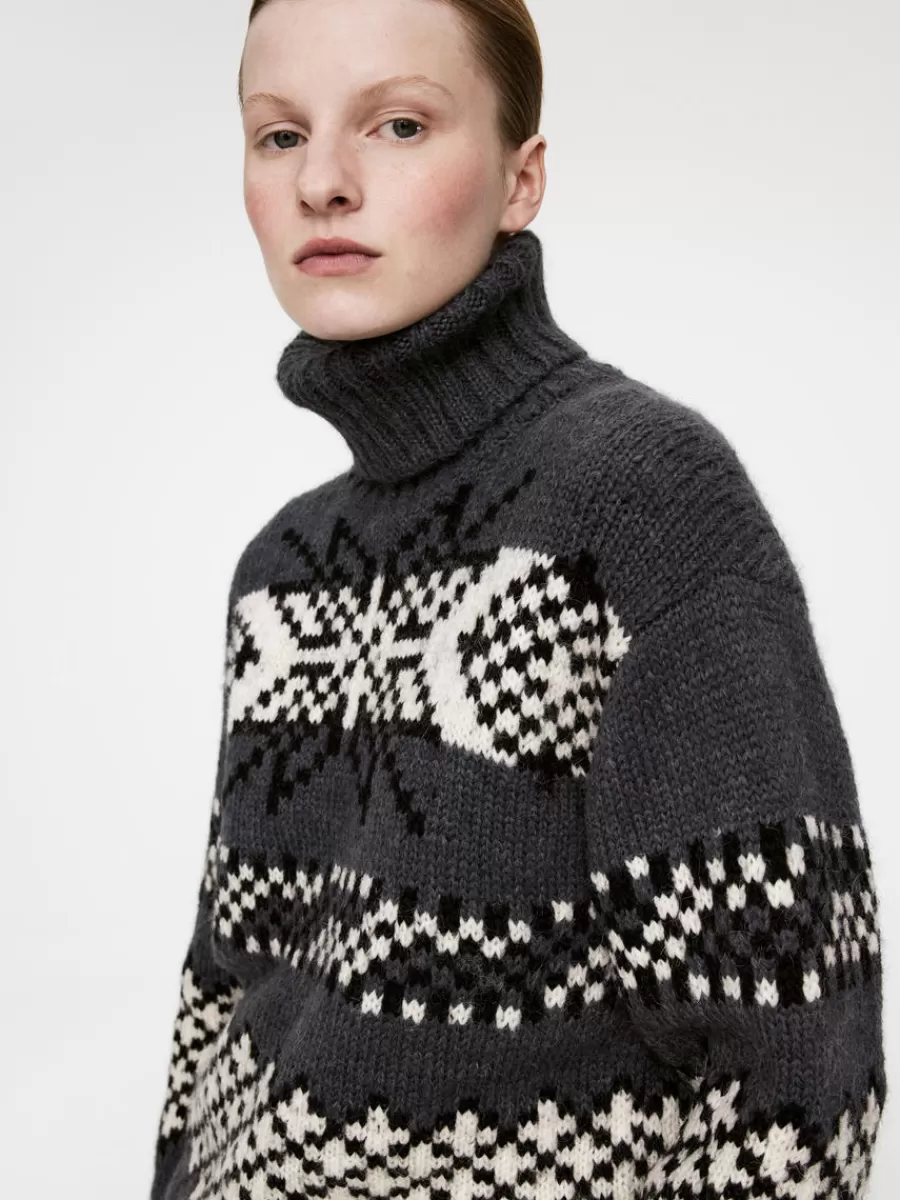 Mailles Et Cardigans-ARKET Pull en jacquard de laine et d'alpaga gris