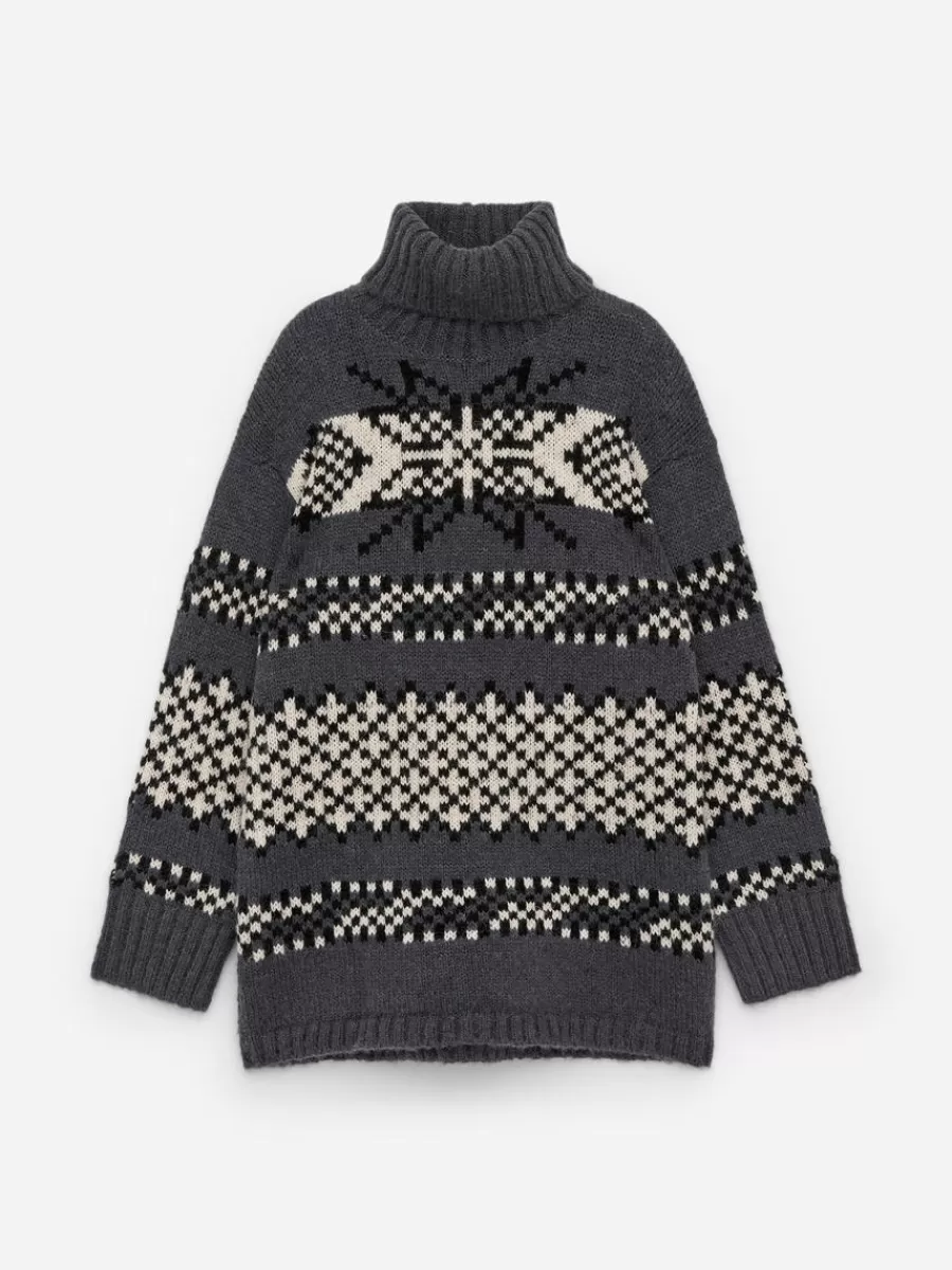 Mailles Et Cardigans-ARKET Pull en jacquard de laine et d'alpaga gris