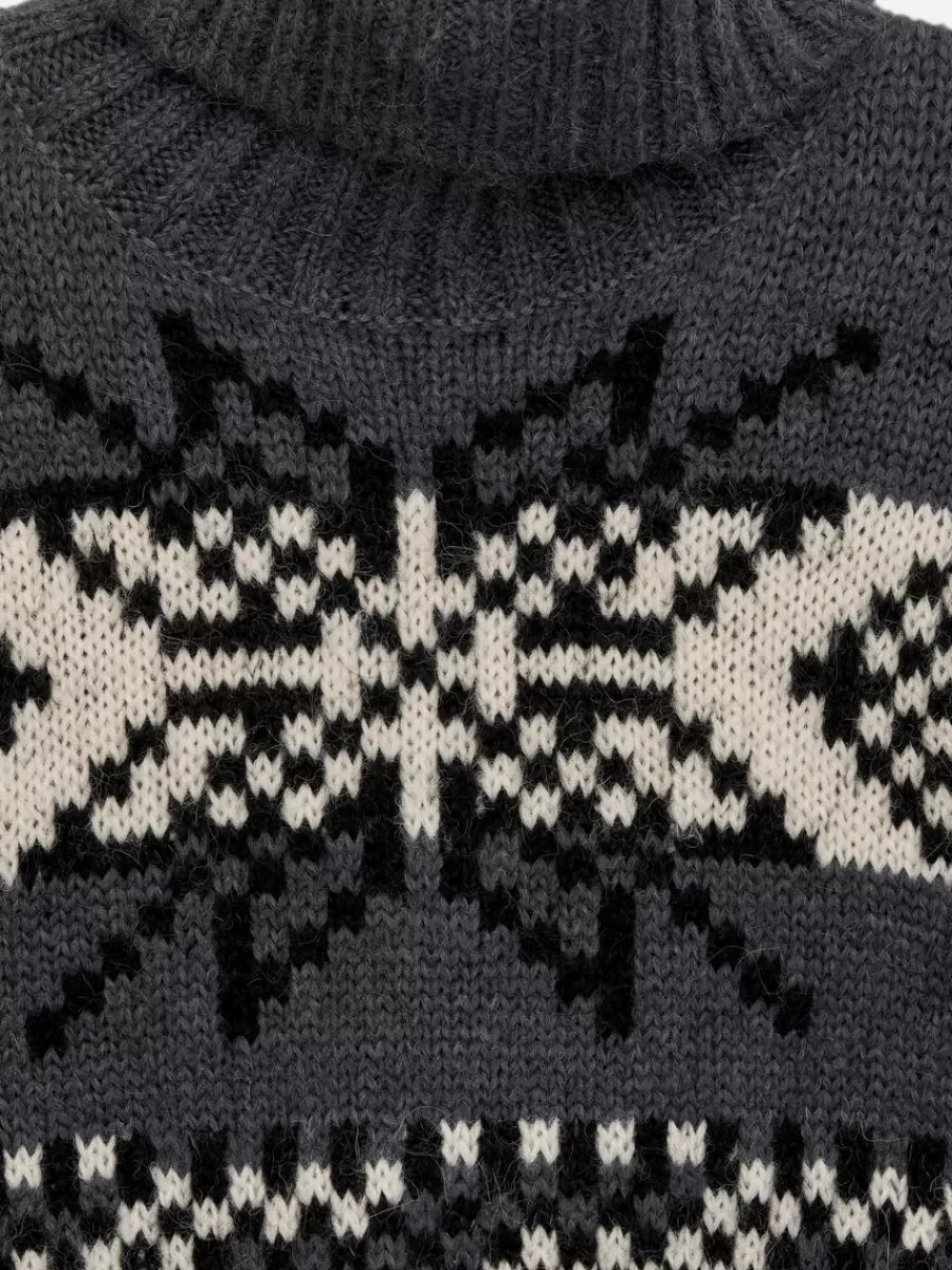 Mailles Et Cardigans-ARKET Pull en jacquard de laine et d'alpaga gris