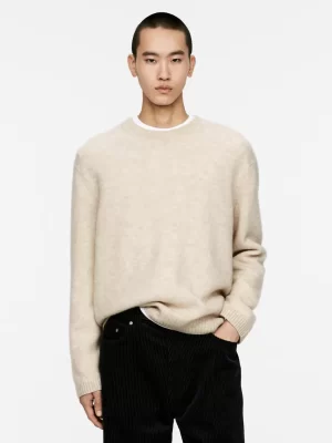 Maille-ARKET Pull en laine à col rond Blanc cassé