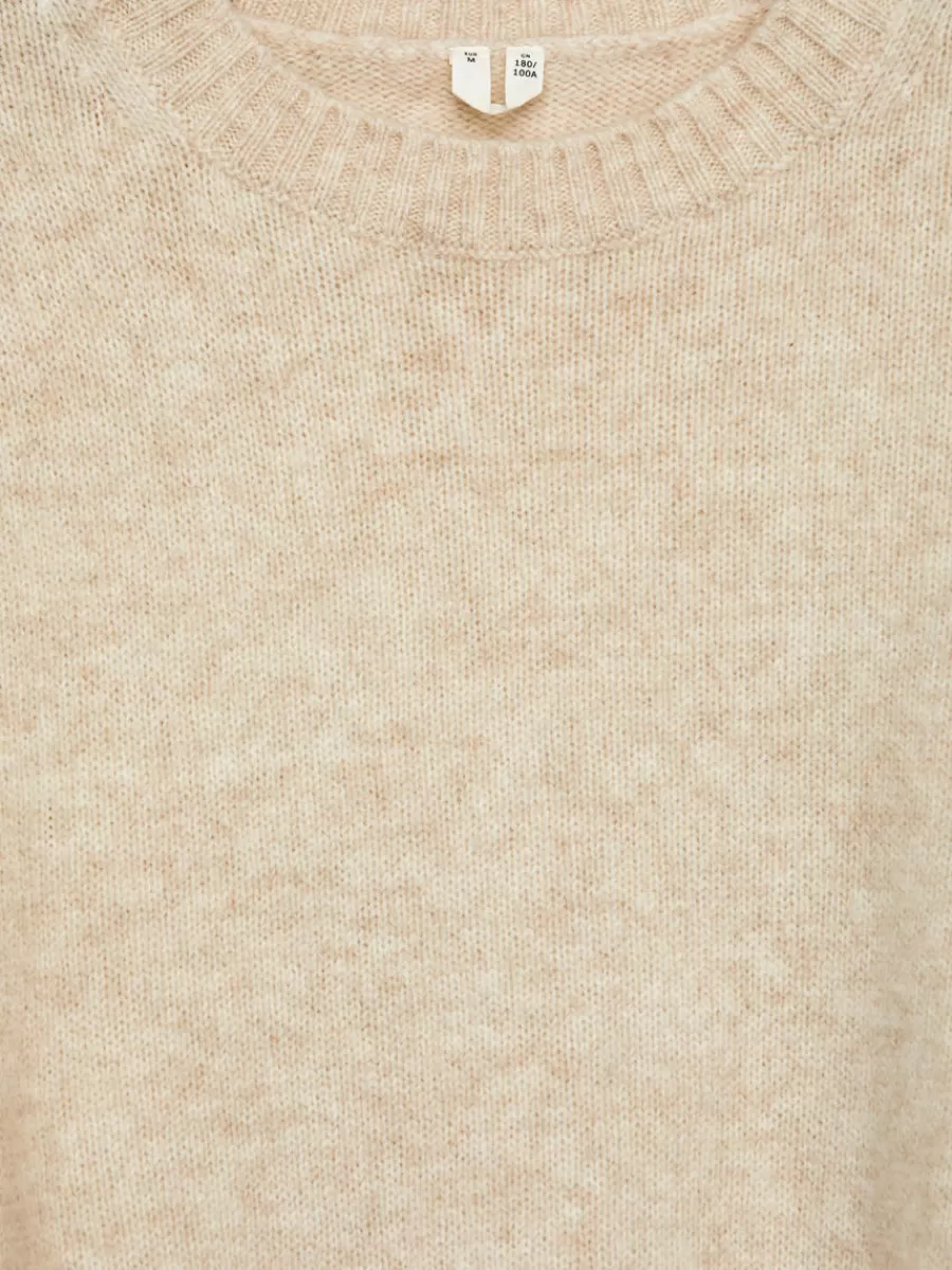 Maille-ARKET Pull en laine à col rond Blanc cassé