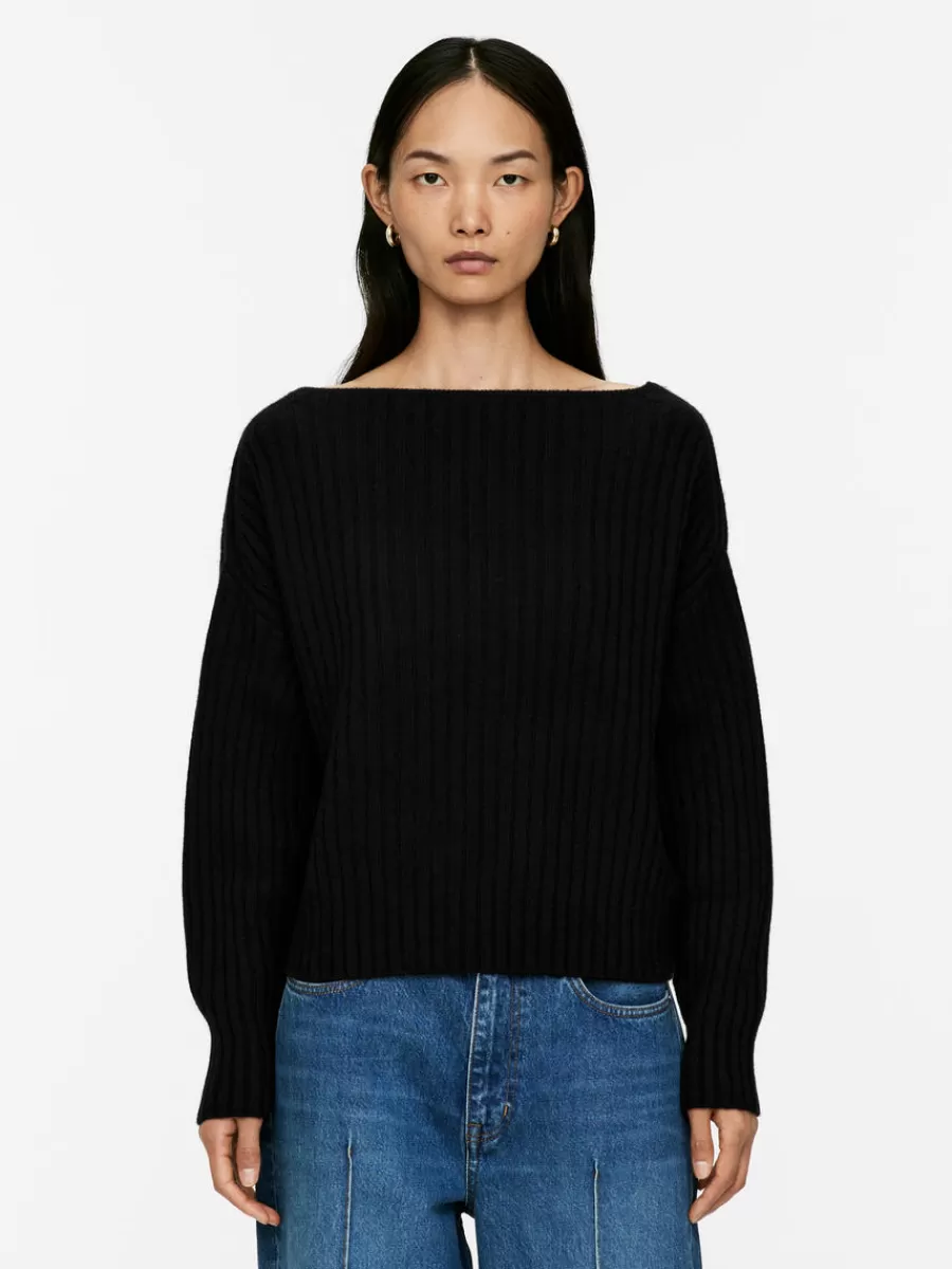 Mailles Et Cardigans-ARKET Pull en laine côtelé Noir