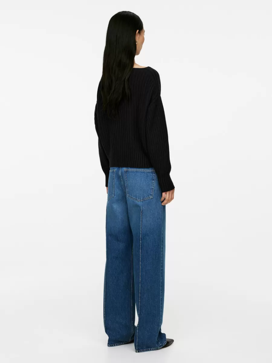 Mailles Et Cardigans-ARKET Pull en laine côtelé Noir