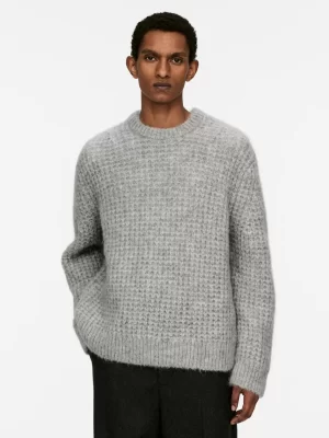 Maille-ARKET Pull en laine d'alpaga Gris chiné