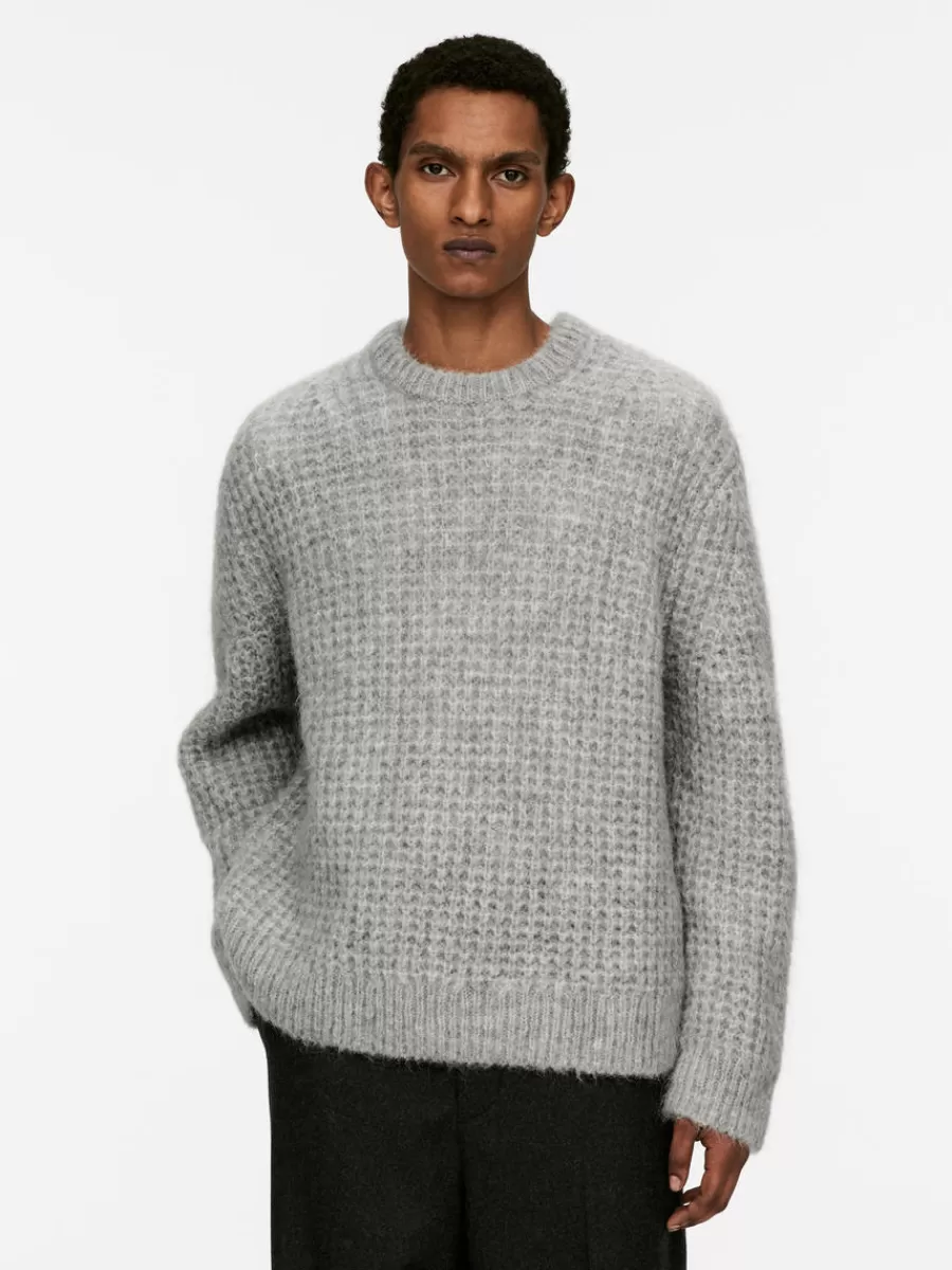 Maille-ARKET Pull en laine d'alpaga Gris chiné