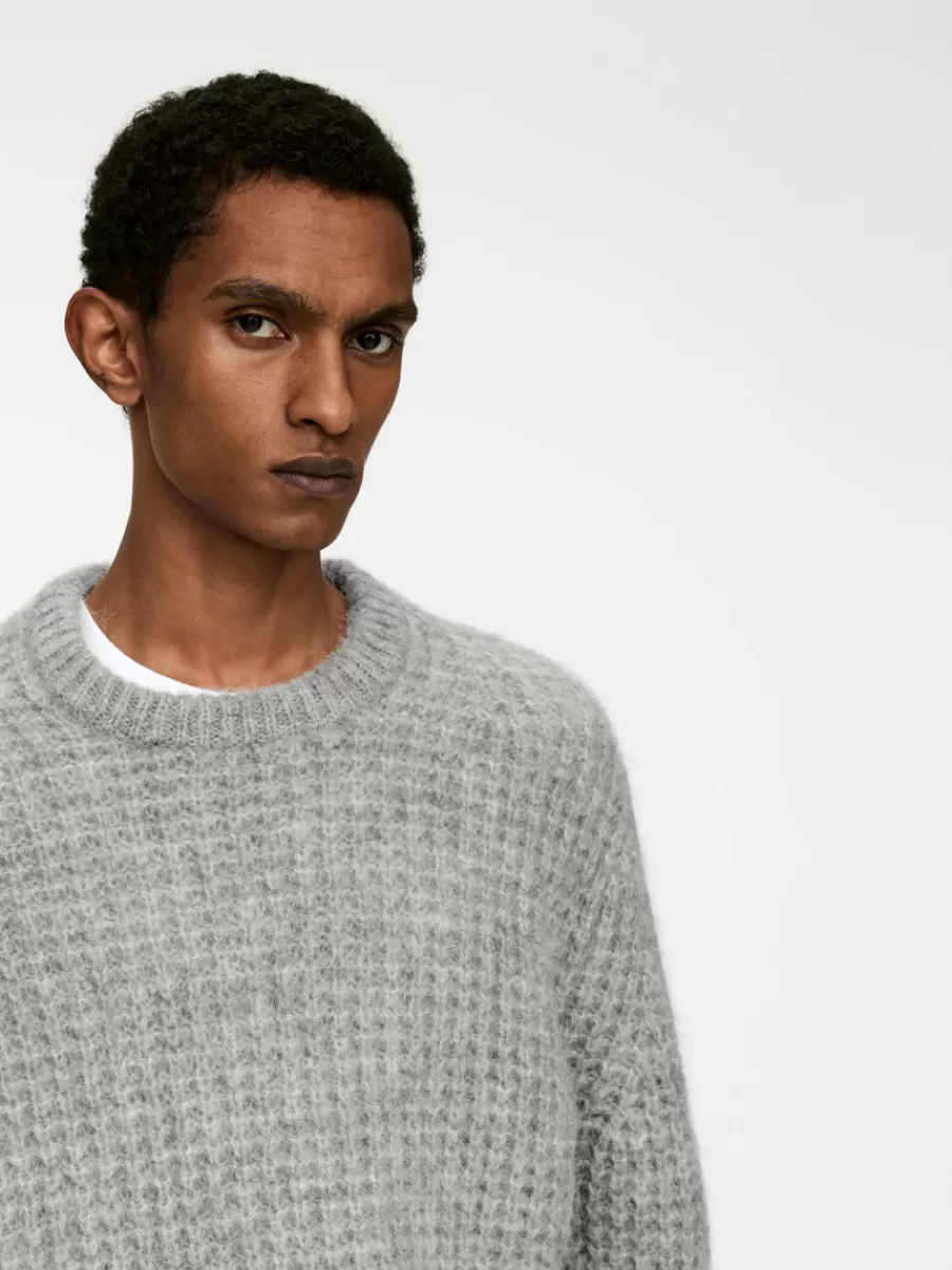 Maille-ARKET Pull en laine d'alpaga Gris chiné