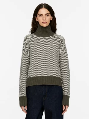 Mailles Et Cardigans-ARKET Pull en laine en maille jacquard Vert kaki