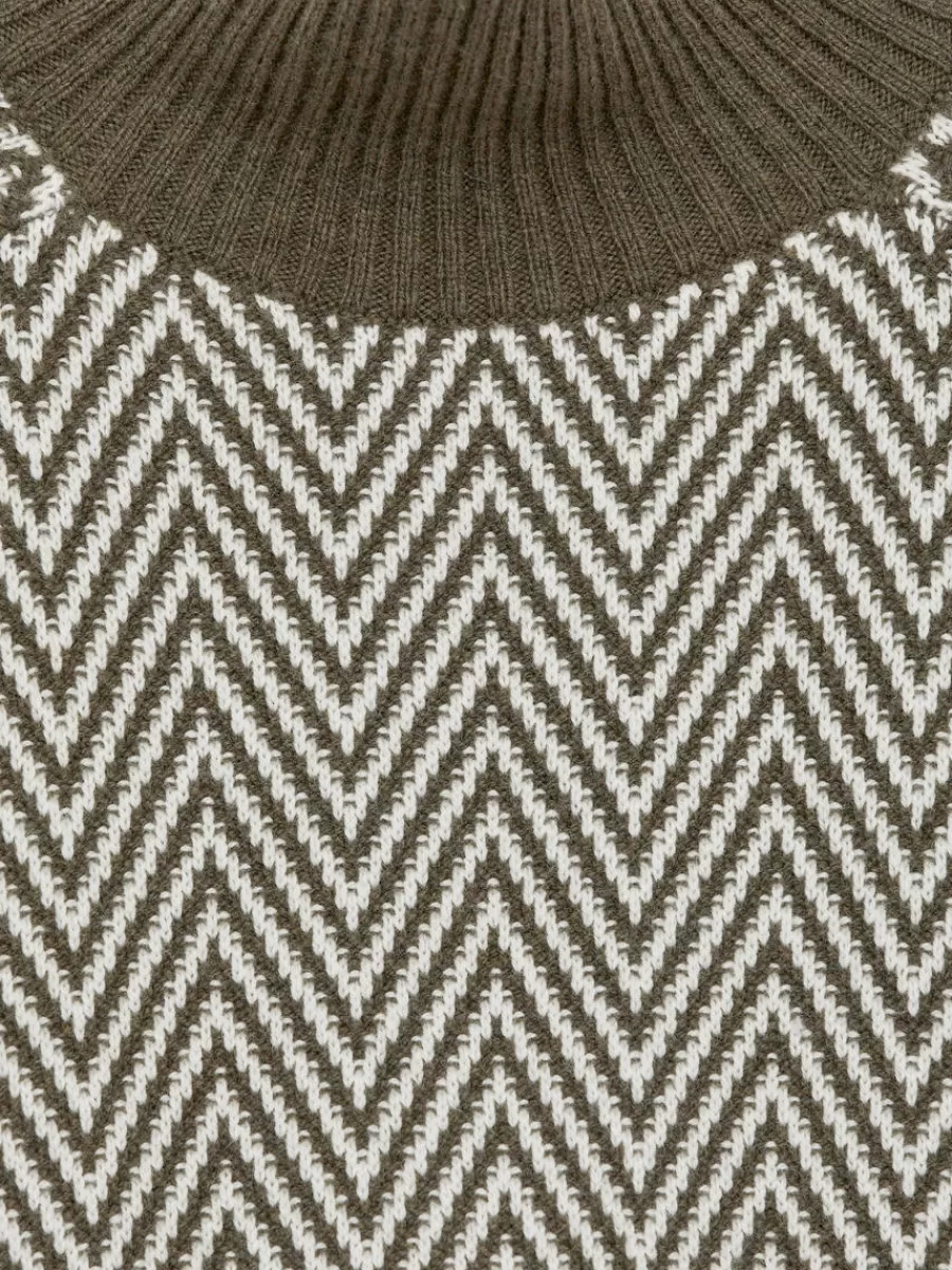 Mailles Et Cardigans-ARKET Pull en laine en maille jacquard Vert kaki
