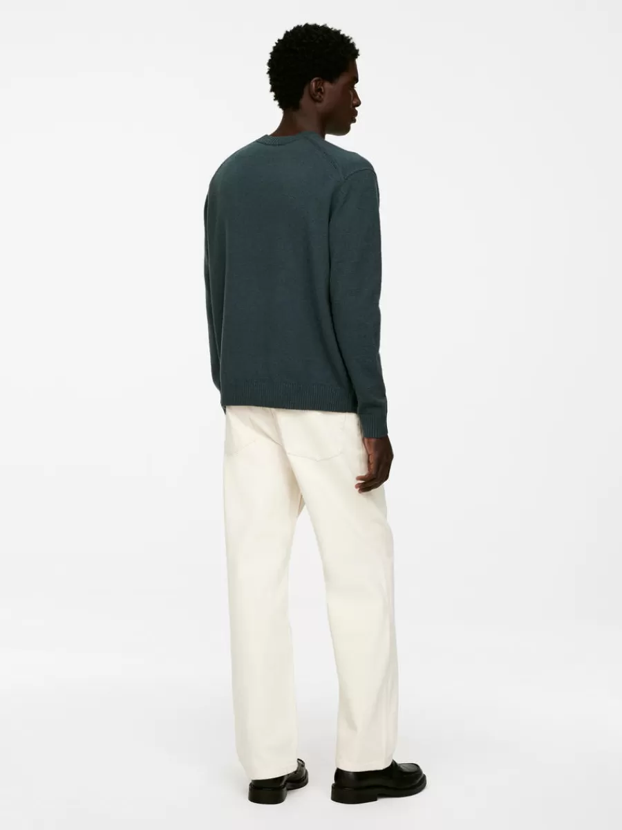 Maille-ARKET Pull en laine et coton Vert foncé