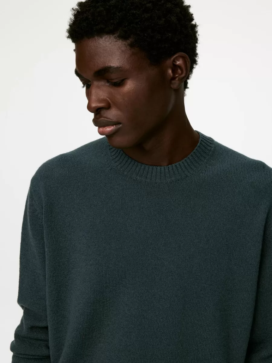 Maille-ARKET Pull en laine et coton Vert foncé