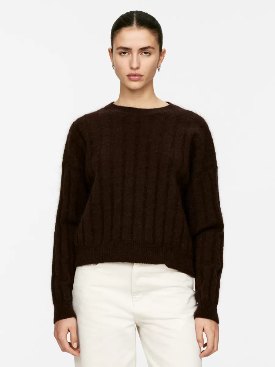 Mailles Et Cardigans-ARKET Pull en laine et mohair Marron foncé