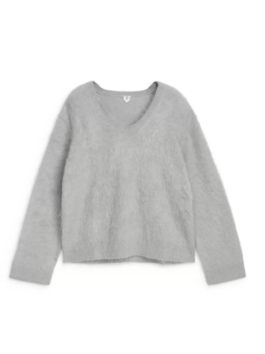 Mailles Et Cardigans-ARKET Pull en laine et mohair gris