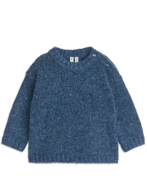 Maille-ARKET Pull en laine mélangée mouchetée Bleu