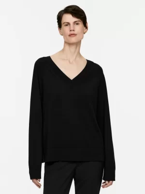 Mailles Et Cardigans-ARKET Pull en laine mérinos avec col en V Noir