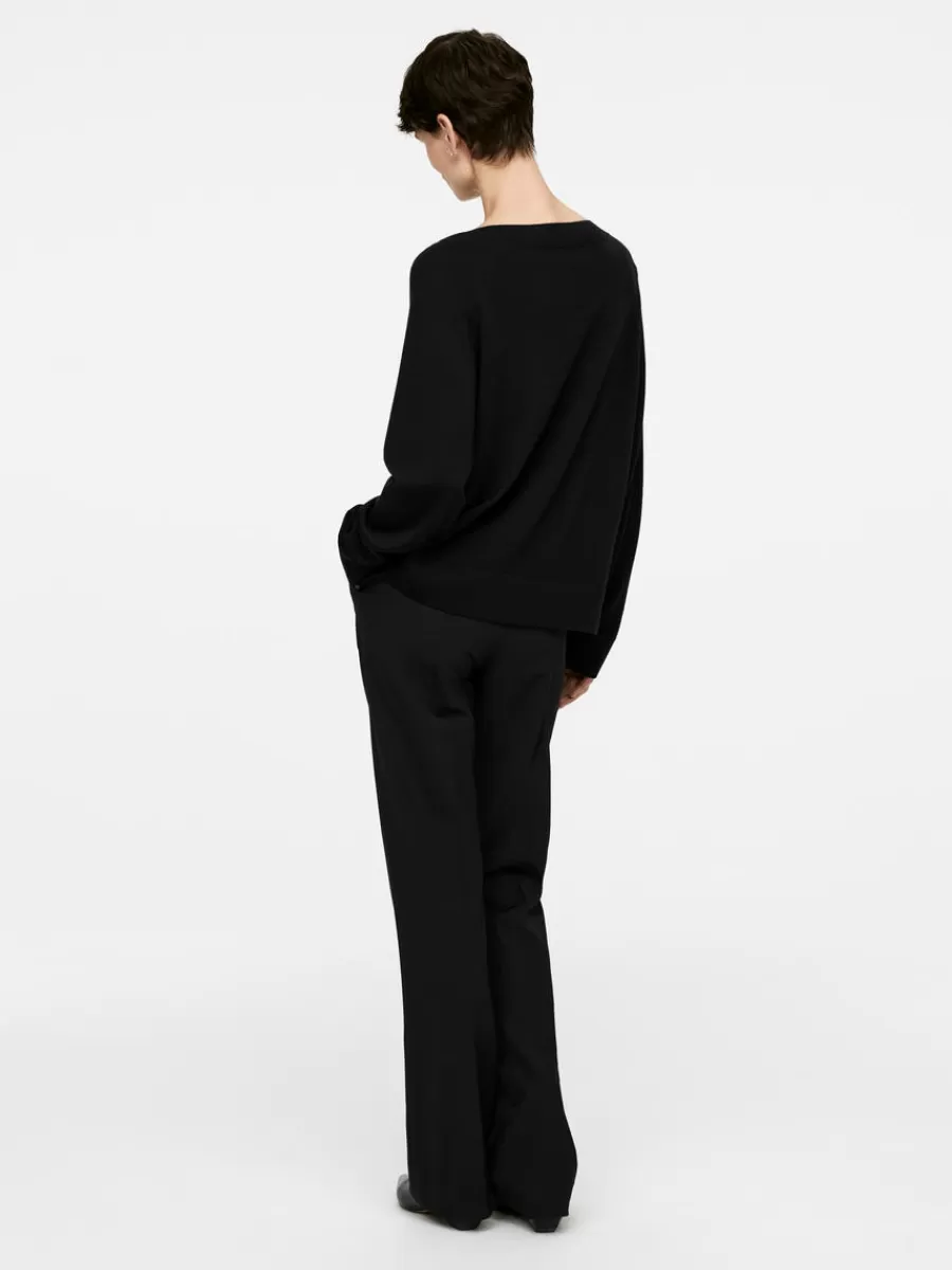 Mailles Et Cardigans-ARKET Pull en laine mérinos avec col en V Noir