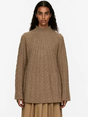 Mailles Et Cardigans-ARKET Pull en laine torsadée Camel