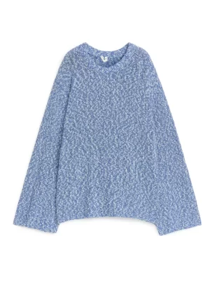 Tenues Décontractées | Mailles Et Cardigans-ARKET Pull en maille ajourée Bleu chiné
