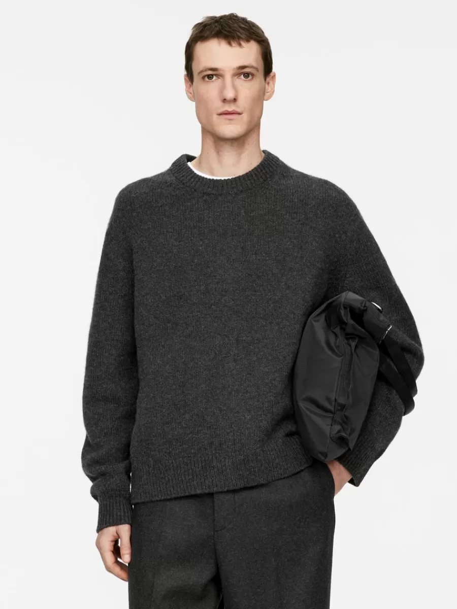 Maille-ARKET Pull en maille de laine épaisse Noir chiné