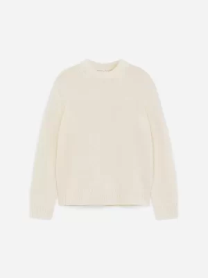 Maille-ARKET Pull en maille de laine épaisse Blanc cassé
