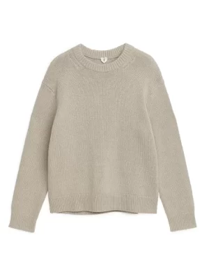 Maille-ARKET Pull en maille de laine épaisse Beige chiné