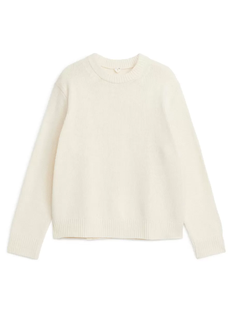 Maille-ARKET Pull en maille de laine épaisse Beige