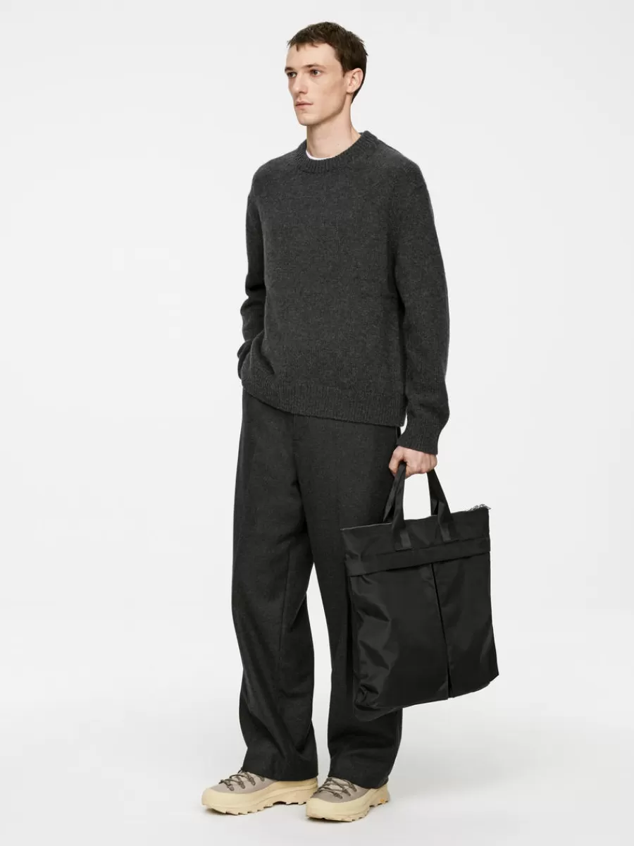 Maille-ARKET Pull en maille de laine épaisse Noir chiné