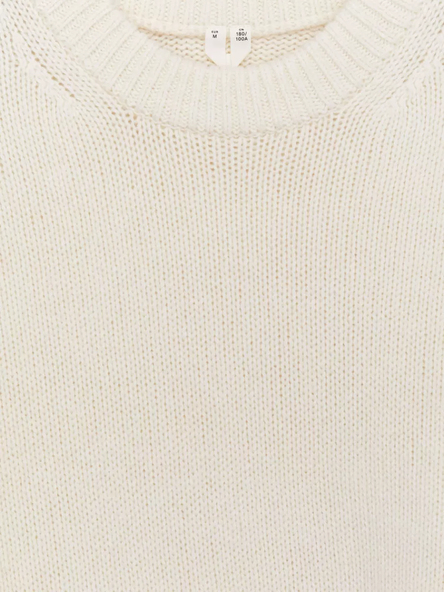 Maille-ARKET Pull en maille de laine épaisse Blanc cassé