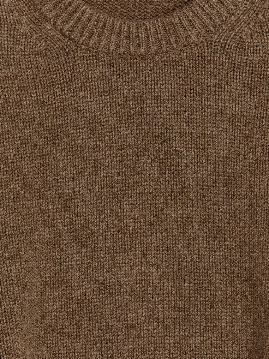 Maille-ARKET Pull en maille de laine épaisse Marron