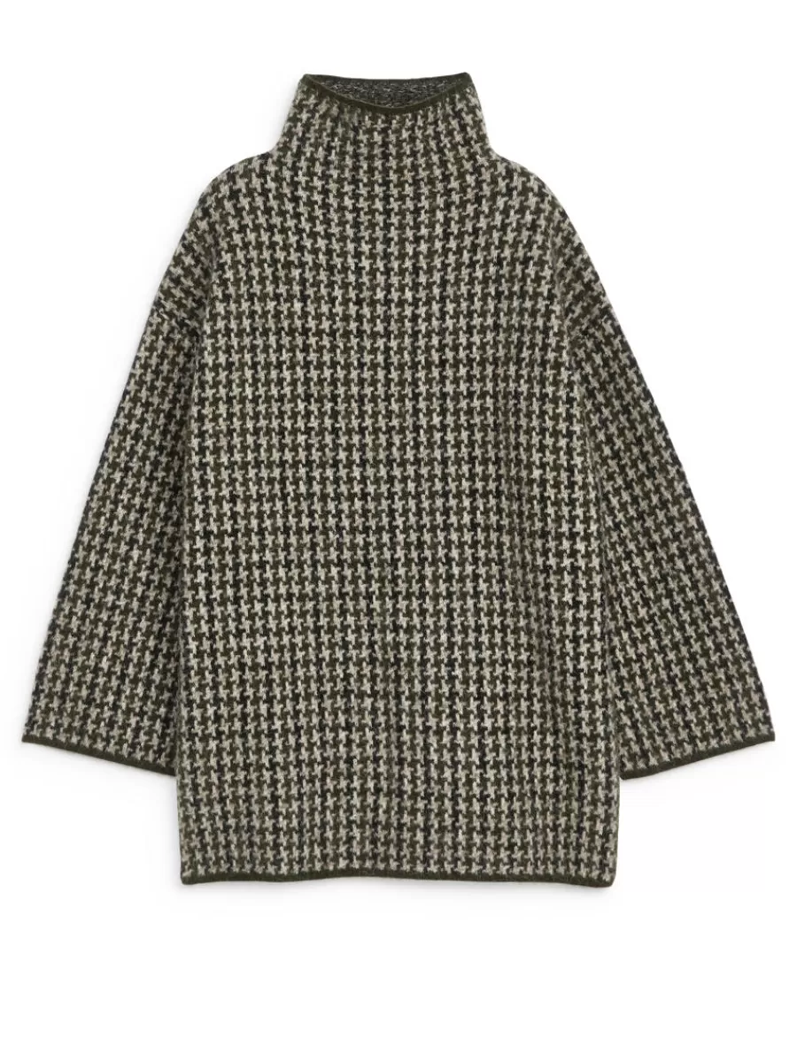 Mailles Et Cardigans-ARKET Pull en maille jacquard Beige/Pied-de-poule