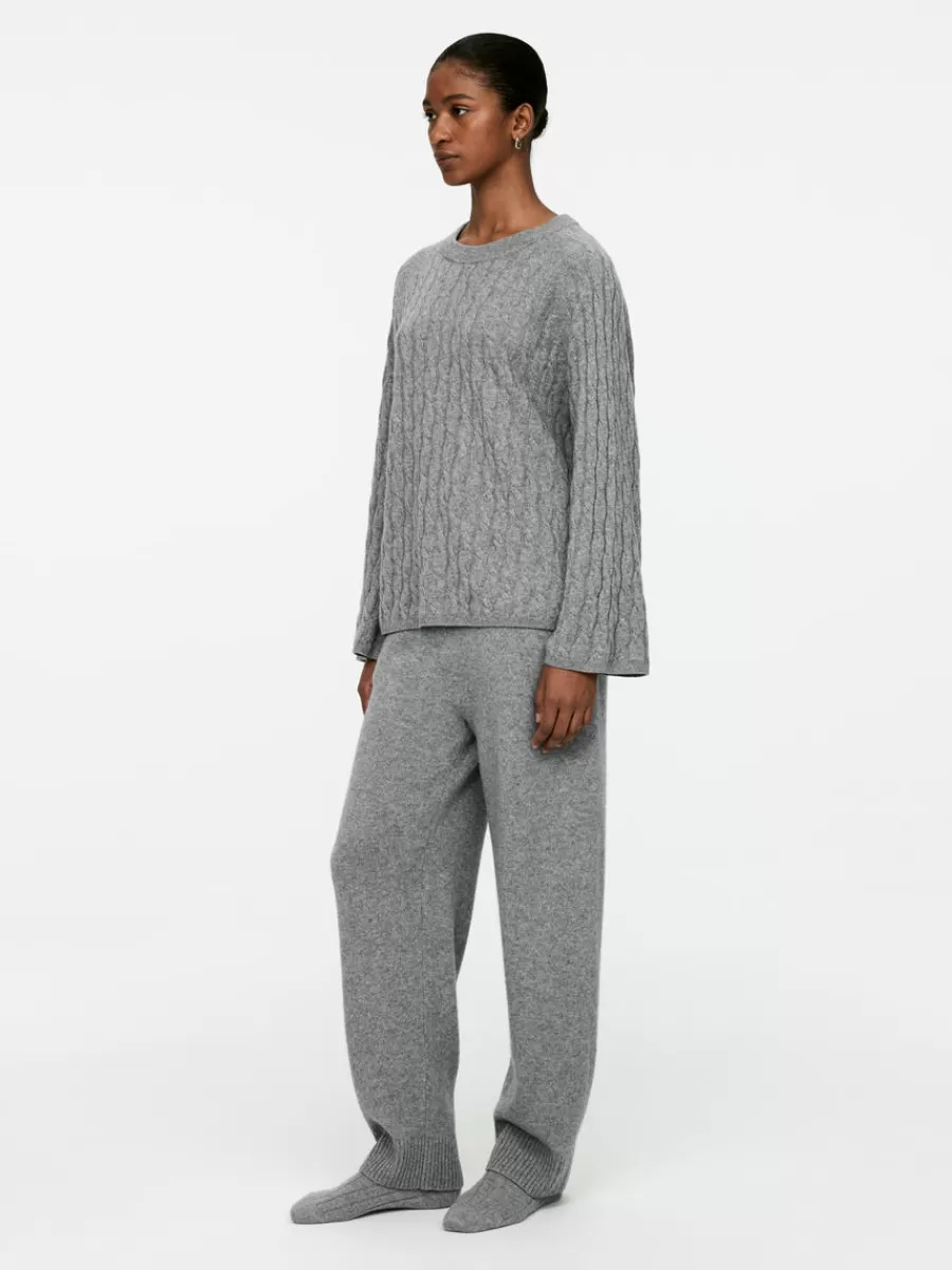 Tenues Décontractées | Mailles Et Cardigans-ARKET Pull en maille torsadée de laine et de cachemire gris