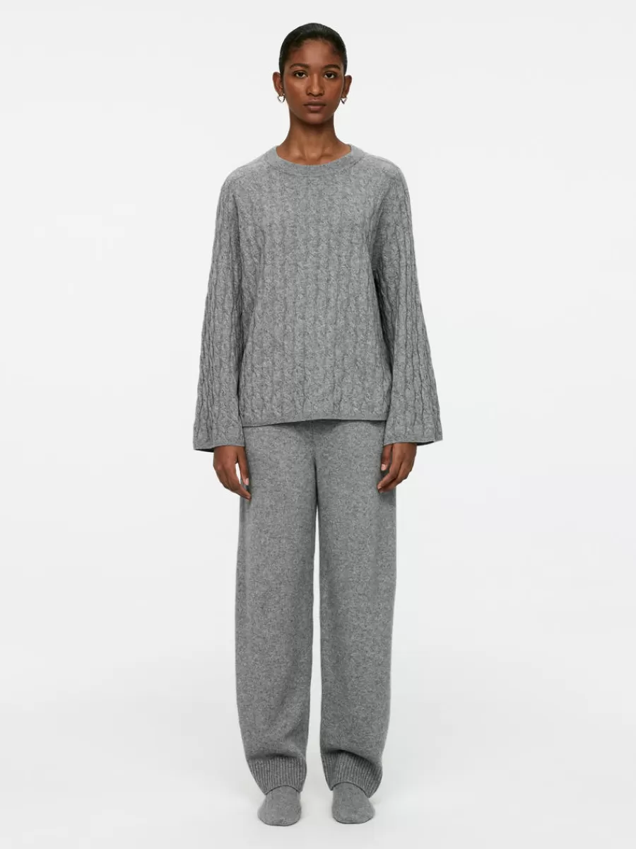 Tenues Décontractées | Mailles Et Cardigans-ARKET Pull en maille torsadée de laine et de cachemire gris