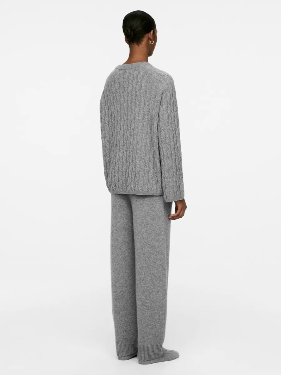 Tenues Décontractées | Mailles Et Cardigans-ARKET Pull en maille torsadée de laine et de cachemire gris