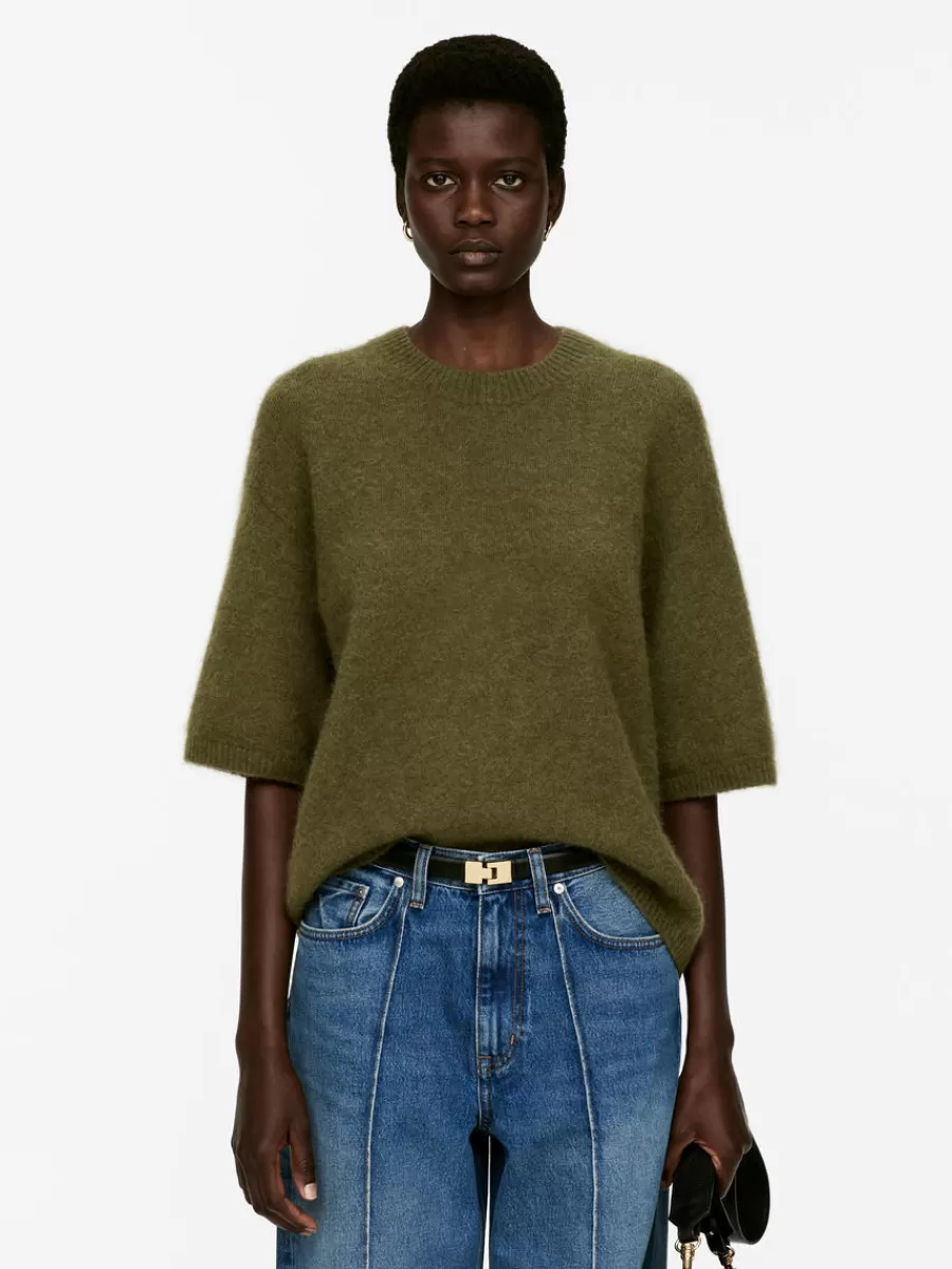 Mailles Et Cardigans-ARKET Pull en mélange de laine et d'alpaga Vert kaki