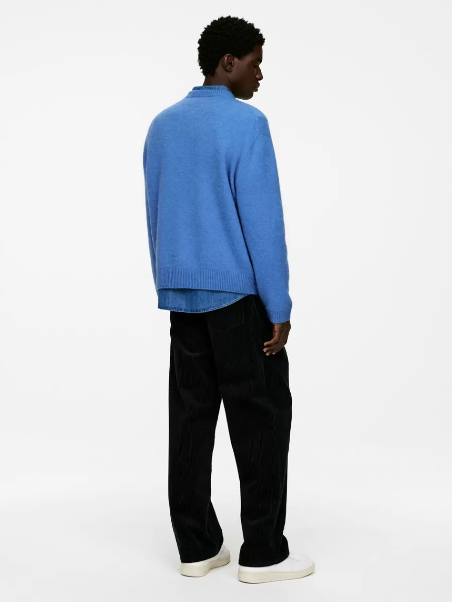 Maille-ARKET Pull en mélange de laine et d'alpaga Bleu vif
